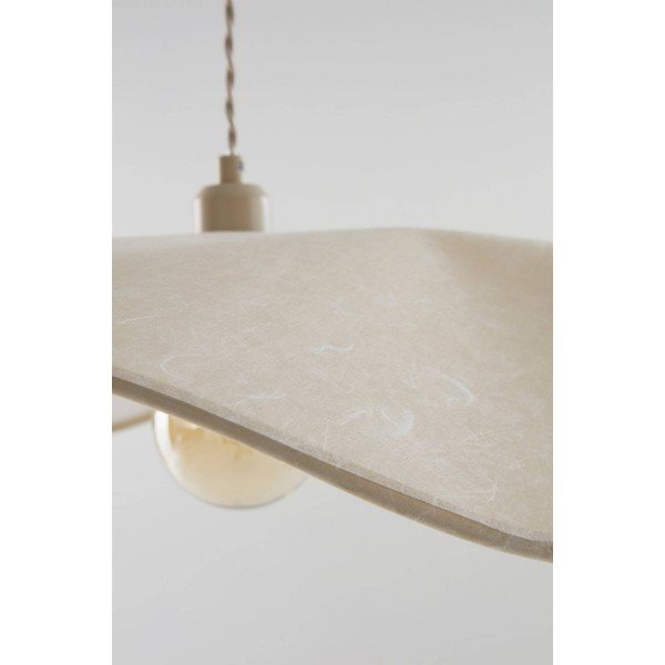 Kreminės spalvos iš popieriaus kabantis šviestuvas ø 70 cm Monchi – Jotex-image-3