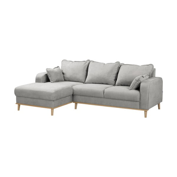 Šviesiai pilka kampinė sofa (kairysis kampas) Beata - Ropez-image-3