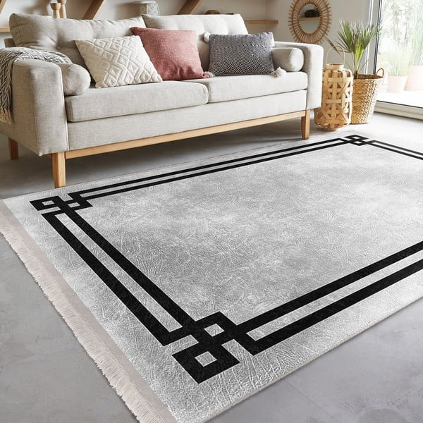 Juodai pilkas kilimas 160x230 cm - Mila Home-image-4