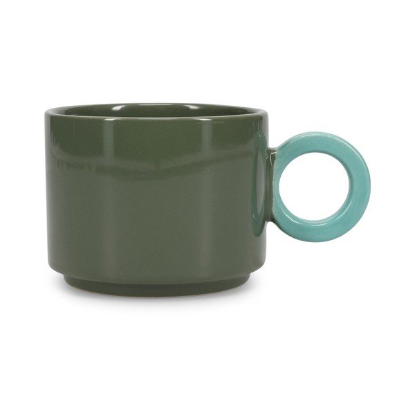 Žalios spalvos iš molio puodelis 280 ml Lou – ONA