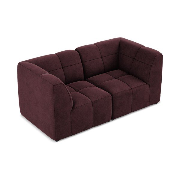 Bordo spalvos sofa iš velveto 180 cm Aloha – Makamii-image-3