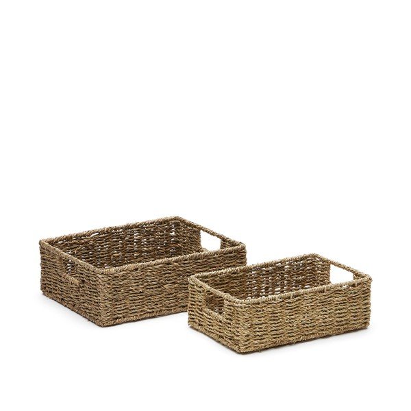 Iš jūržolės krepšiai 2 vnt. 36x27x10 cm Tossa – Kave Home