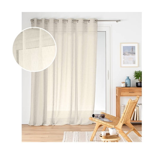 Permatoma užuolaida natūralios spalvos 240x240 cm Carlin – douceur d'intérieur-image-3