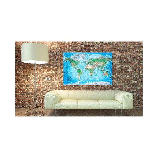 Bimago tradicinės kartografijos pasaulio žemėlapis, 90 x 60 cm-image-1