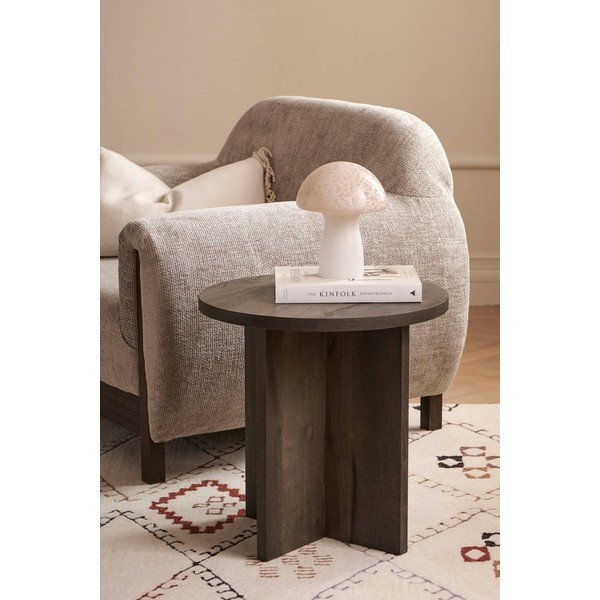 Iš MDF plokštės apvalios formos šoninis stalas ø 50 cm Poppy – Ellos Home-image-1