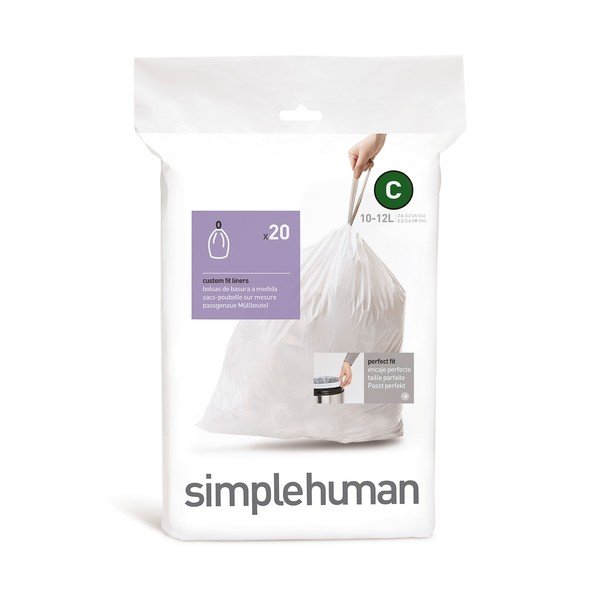 Ištraukiami šiukšlių maišai 20 vnt. 12 l C – simplehuman