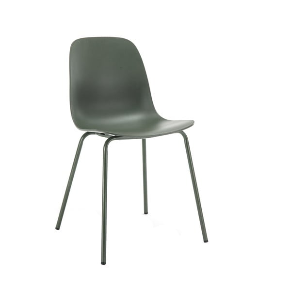 Žalia plastikinė valgomojo kėdė Whitby - Unique Furniture