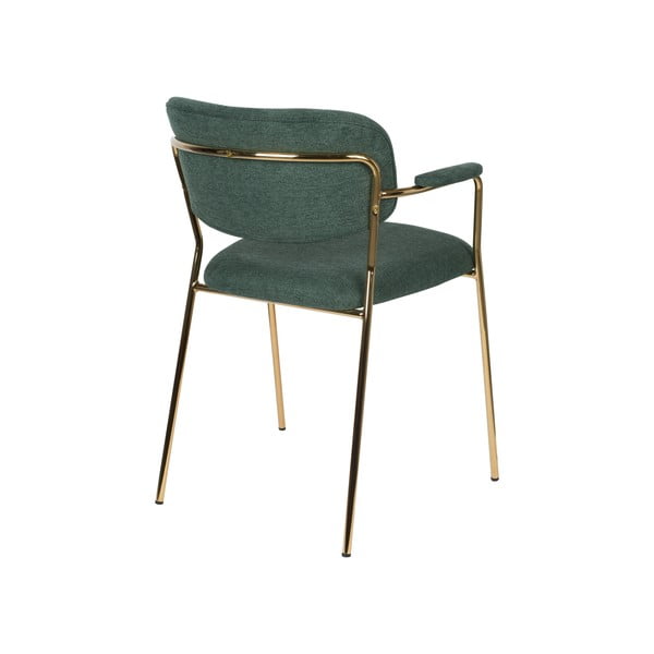 Valgomojo kėdės tamsiai žalios spalvos 2 vnt. Jolien – White Label-image-4