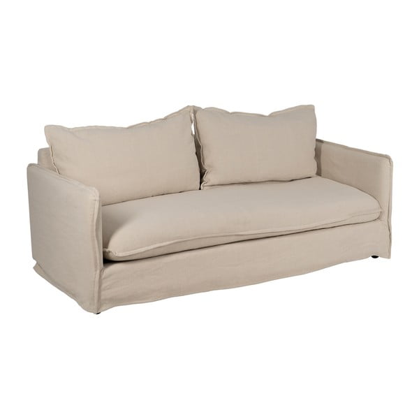 Kreminės spalvos iš lino sofa 200 cm – Ixia-image-2