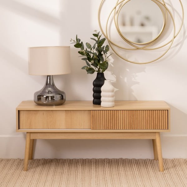 Natūralios spalvos TV spintelė 115x48x40 cm Naroa – Casa Selección-image-1