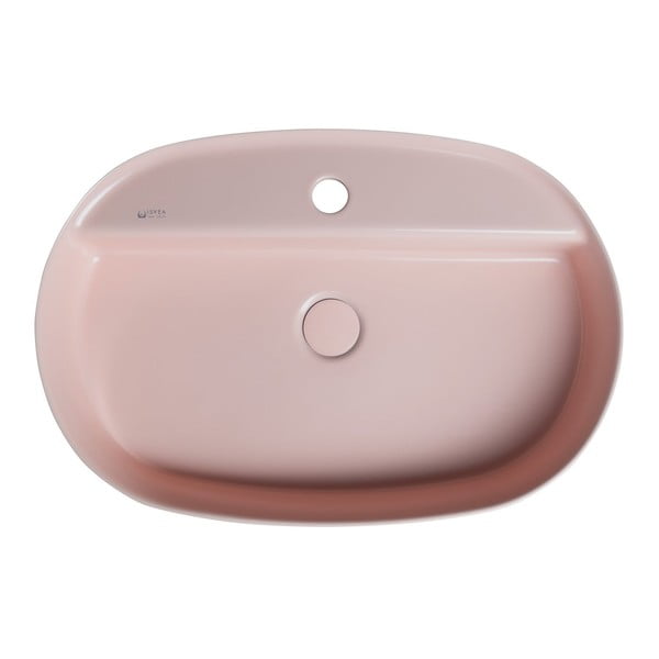 Iš keramikos praustuvas rožinės spalvos 60x40 cm Infinity Oval – Sapho-image-2