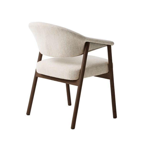 Kreminės spalvos iš ąžuolo masyvo valgomojo kėdžių komplektas su porankiais 2 vnt. Elk – Unique Furniture-image-4