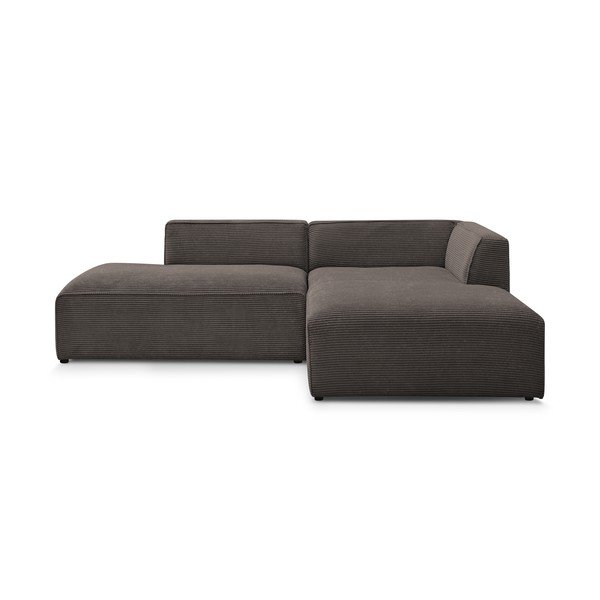 Rudos spalvos iš kordinio velveto modulinė kampinė sofa (su dešiniuoju kampu/„L“ formos) Megeve – Bobochic Paris