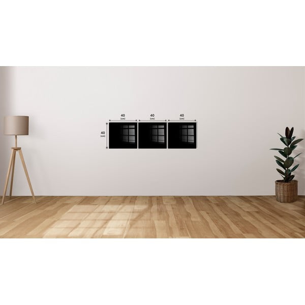 Paveikslai 3 vnt. rinkinyje 40x40 cm City - Wallity-image-3