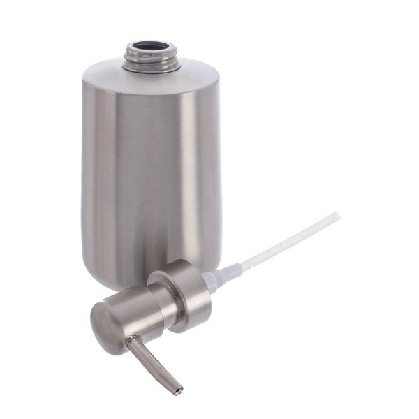 Matinės sidabrinės spalvos iš nerūdijančio plieno muilo dozatorius 450 ml – Orion-image-3