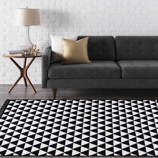 Juodai baltas dvipusis kilimas Apollon, 80 x 150 cm-image-1