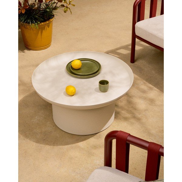 Iš metalo apvalios formos sodo kavos staliukas ø 70 cm Arcola – Kave Home-image-2