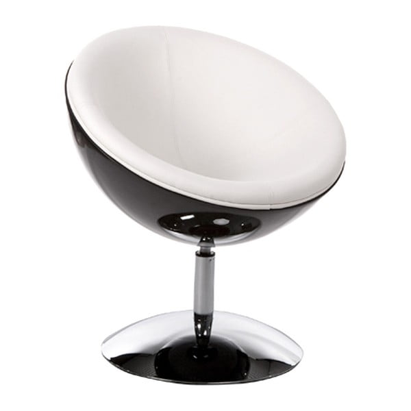 Baltos ir juodos spalvos sukamoji kėdė "Kokoon Sphere