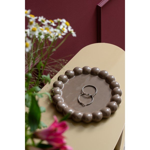 Iš keramikos dekoratyvinis padėklas ø 20 cm Cadiz Dotty – PT LIVING-image-1