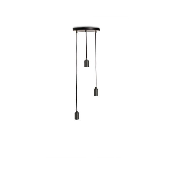 Kabantis šviestuvas tamsiai pilkos spalvos su pritemdymo funkcija ø 25 cm Triple Pendant – tala