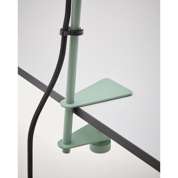 Žalios spalvos iš metalo stalinis šviestuvas su segtuku (aukštis 51 cm) Jula – Kave Home-image-4