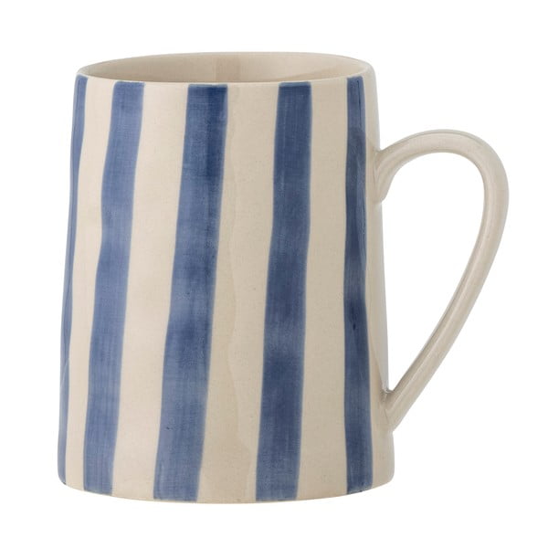 Iš akmens masės puodelis baltos spalvos/mėlynos spalvos 440 ml Begonia – Bloomingville