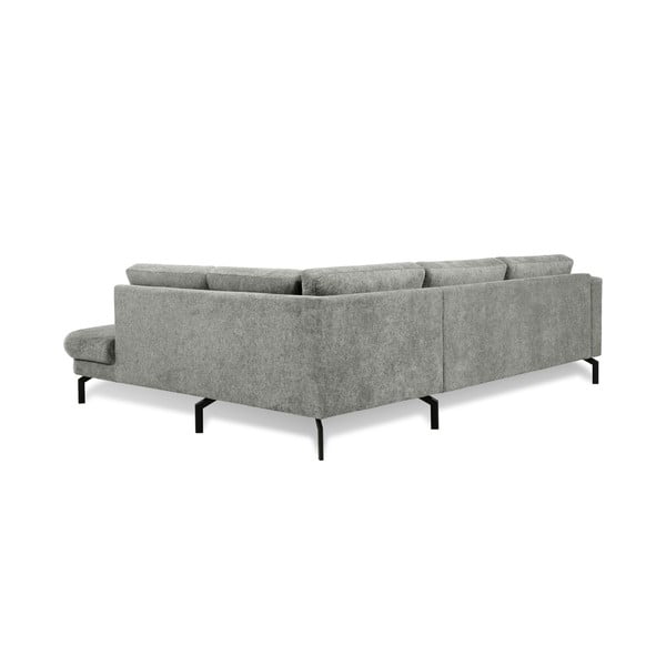 Kampinė sofa šviesiai pilkos spalvos (su dešiniuoju kampu) Gomero – Scandic-image-2