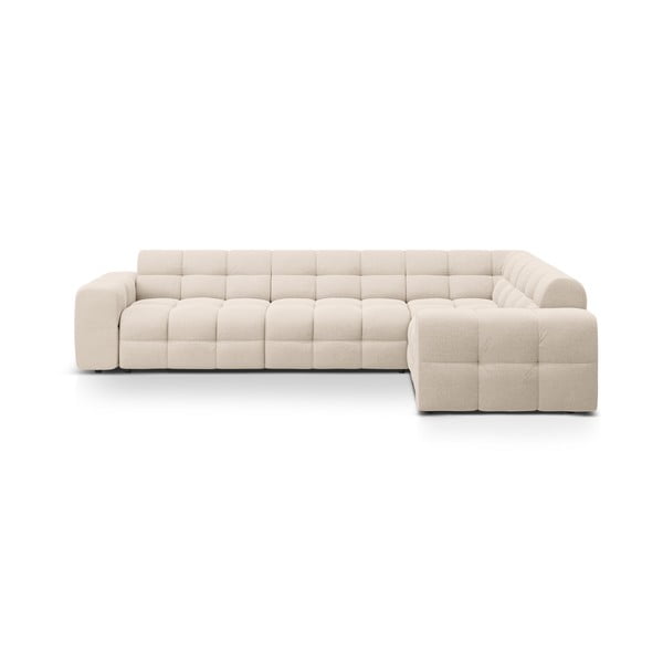 Smėlio spalvos kampinė sofa (su dešiniuoju kampu/„L“ formos) Kendal – Micadoni 