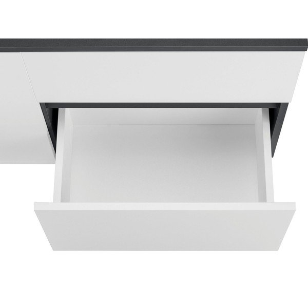 Pakabinama spintelė po kriaukle baltos spalvos/antracito spalvos 80x53 cm Wisla – Støraa-image-3