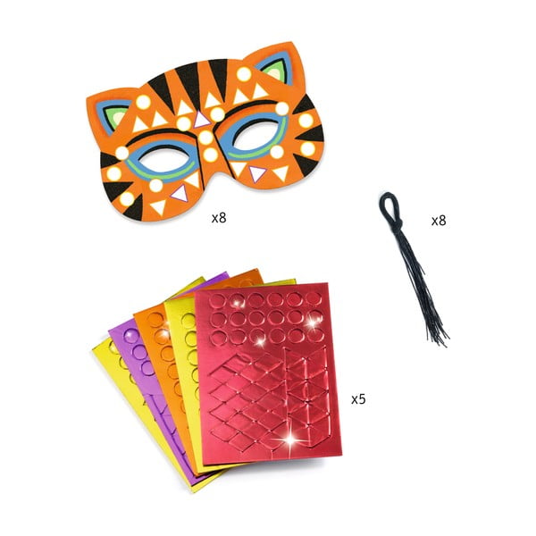 Rinkinys 8 gyvūnų kaukėms gaminti Djeco Jungle-image-2