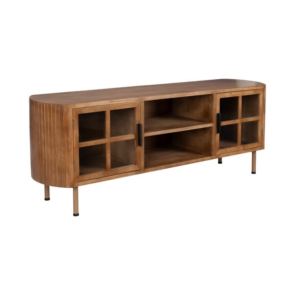 Natūralios spalvos iš kaučiukmedžio masyvo TV spintelė 150x55x38 cm Yaz – White Label-image-2