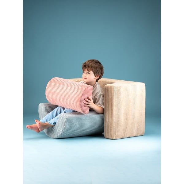 Šviesiai rudos spalvos iš velveto putų žaidimų aikštelė 3 vnt. aukštis 37 cm 75x49 cm Rainbow Montessori – Wigiwama-image-2