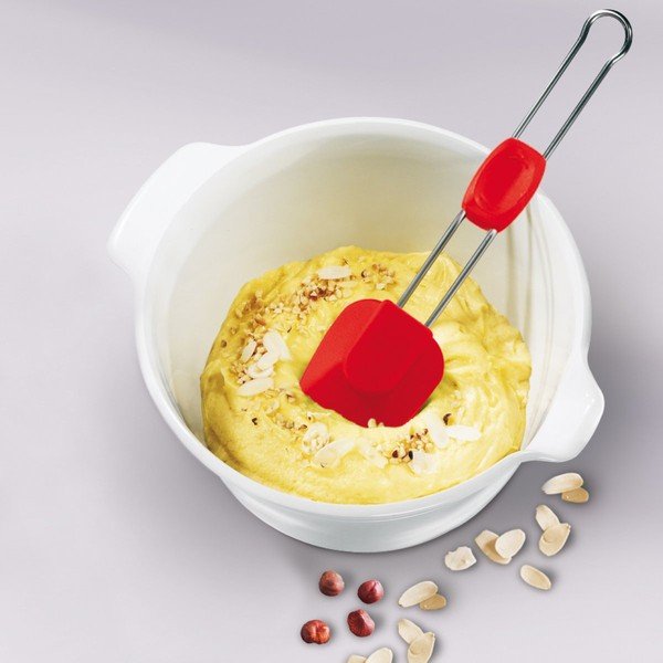Raudonas silikoninis medinis šaukštas Dr. Oetker Flexxibel Love-image-1