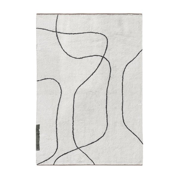 Skalbiamas dramblio kaulo spalvos iš medvilnės kilimas 140x200 cm Shadow – Mette Ditmer Denmark