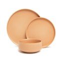 12 dalių plytų oranžinės spalvos molinių indų rinkinys Bonami selection Malia