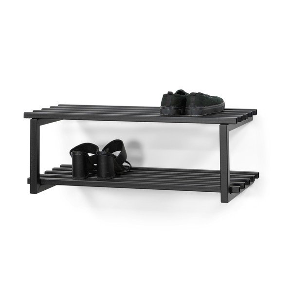 Juodos spalvos iš metalo pakabinama spintelė batams 71x26x34 cm Marco – Spinder Design