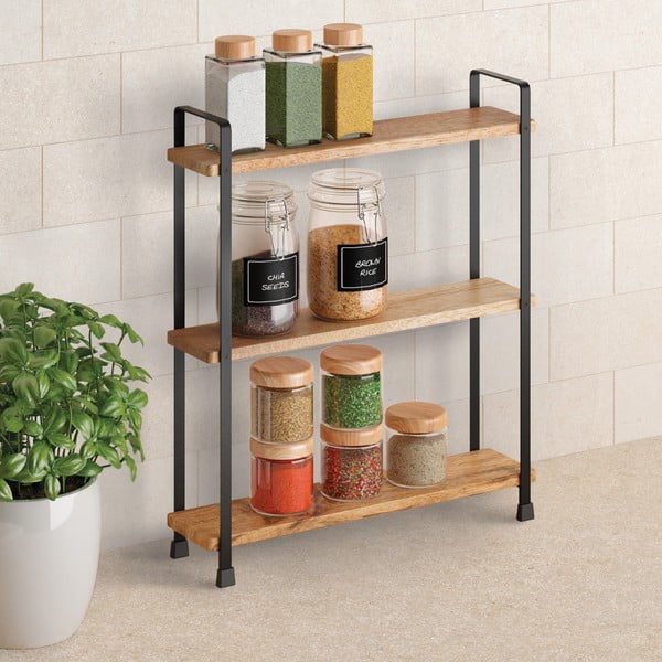 Iš medienos prieskonių indų organizatorius York – Metaltex-image-1