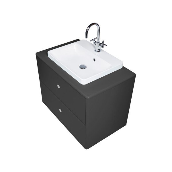 Pakabinama spintelė po kriaukle antracito spalvos 80x62 cm Color Bath – Tom Tailor-image-3