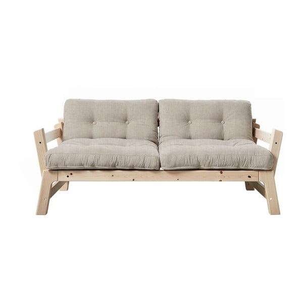Išlankstoma sofa Karup Design Step Natural Clear/Linen Beige