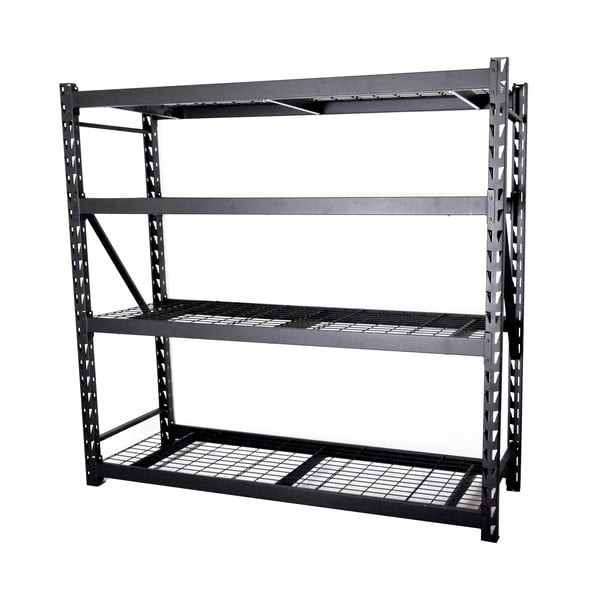 Iš metalo dirbtuvių lentyna juodos spalvos 196x183 cm – Rojaplast