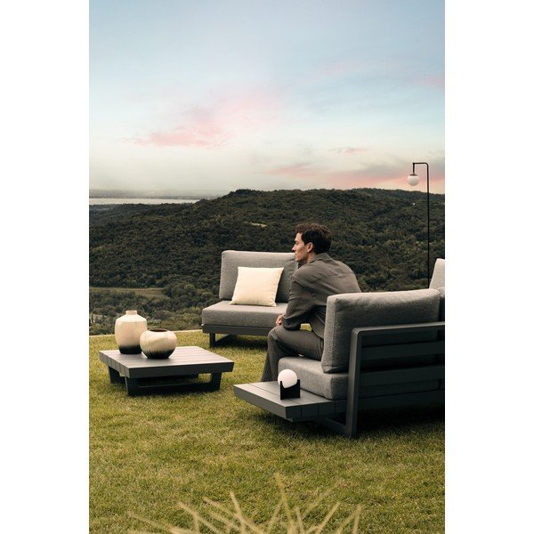 Juodos spalvos iš metalo stalinis šviestuvas LED su pritemdymo funkcija (aukštis 16 cm) su plastikiniu gaubtu Cardamom – Bizzotto-image-1