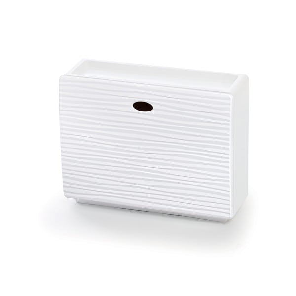 Iš plastiko atlenkiama spintelė batams baltos spalvos Mono Wave – Domopak