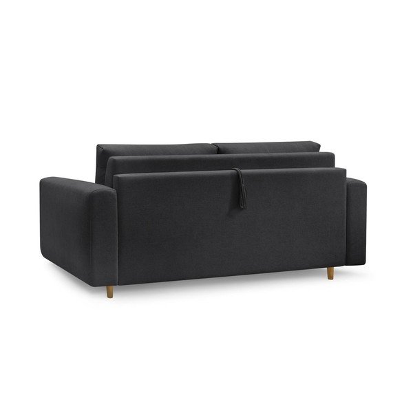 Juodos spalvos sofa miegojimui/sulankstoma 200 cm Cocoone – Bobochic Paris-image-4