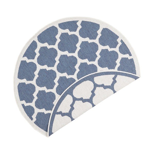 Mėlynos ir kreminės spalvos lauko kilimas NORTHRUGS Palermo, ⌀ 200 cm-image-2