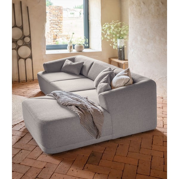 Kampinė sofa pilkos spalvos – Miuform-image-3