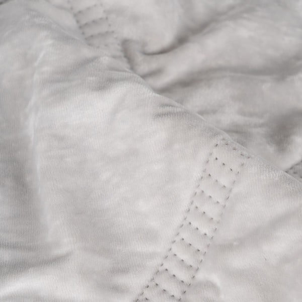 Kreminės spalvos iš velveto dygsniuota lovatiesė 180x260 cm – Ixia-image-2