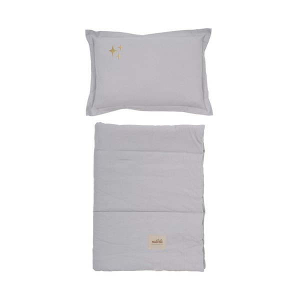 Vaikiškos lovelės rinkinys pilkos spalvos Stars – Malomi Kids