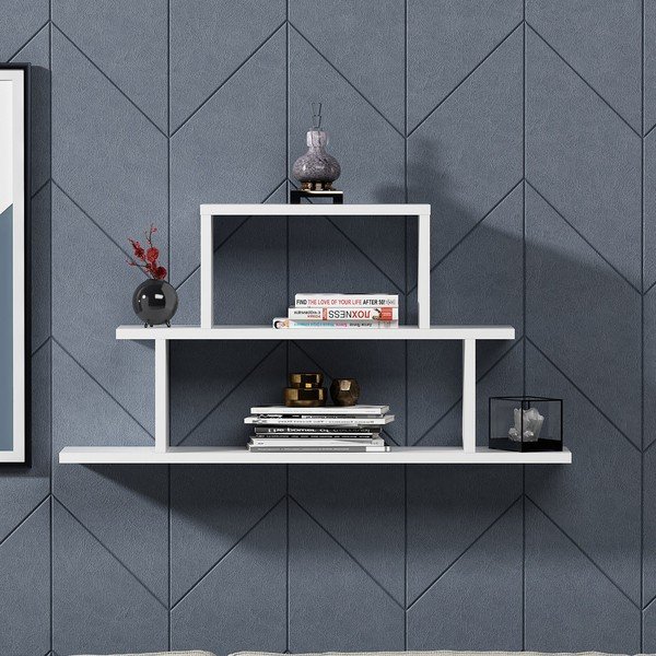 Balta dviaukštė lentyna Pasific - Kalune Design-image-2
