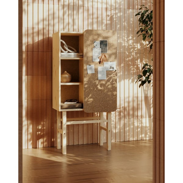 Knygų spinta iš pušies medienos su skelbimų lenta Karup Design Slide-image-1