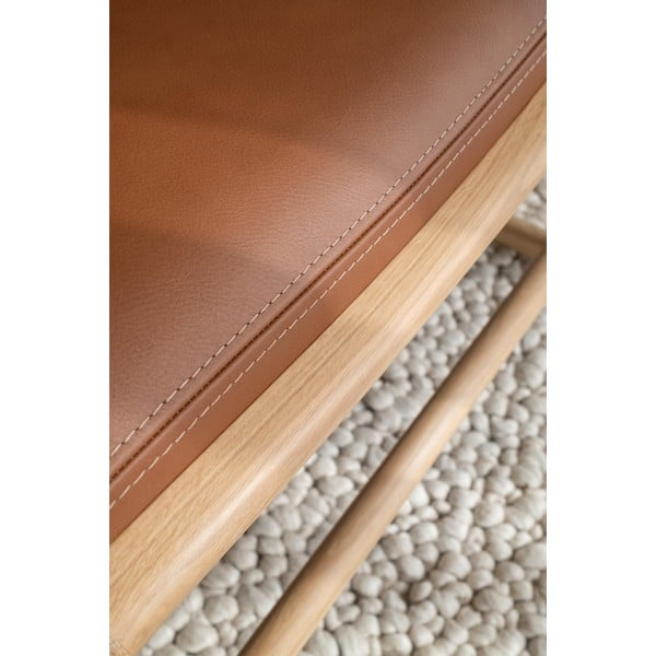 Ąžuolo medienos konstrukcijos ir pilkos tekstilės sėdynės otomanas Gazzda Dedo-image-4